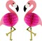 2Pcs Flamingo Honeycomb Hanging Party Decorations 21" Deal for Girls Luau Birthday Hawaiian Present Popular Party Supplies Banner Gift Pink